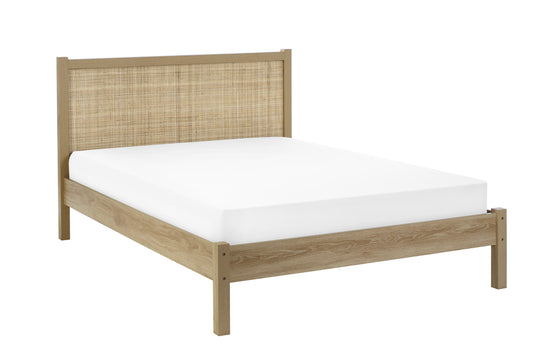 Padstow Rattan 150Cm King Bed - Oak