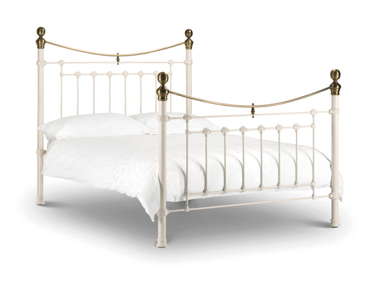 Victoria 135cm Double Bed - Stone White