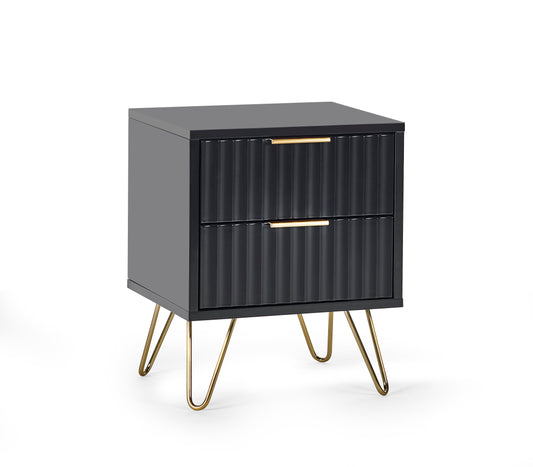 Murano Lamp Table - Matt Black