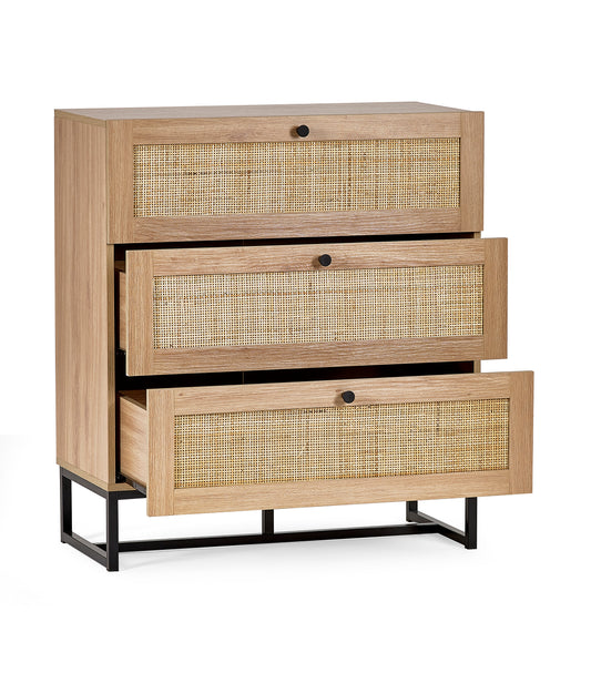 Padstow 3 Drawer Chest - Oak