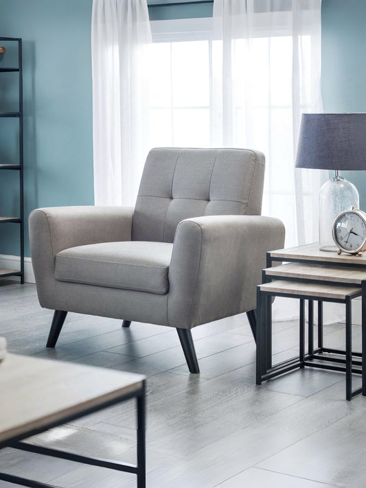 Monza Compact Retro Chair - Grey