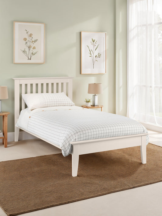 Salerno 90cm Single Bed - Ivory
