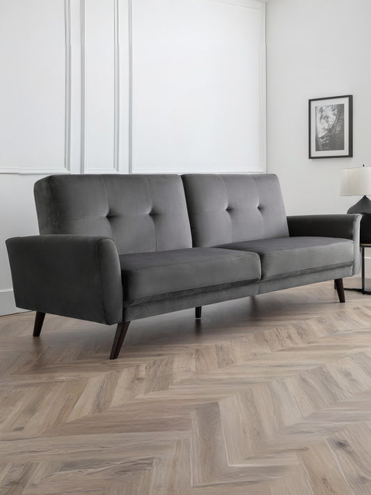 Monza Sofabed In Dark Grey Velvet