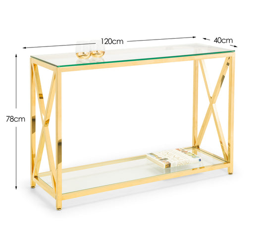 Miami Console Table - Gold