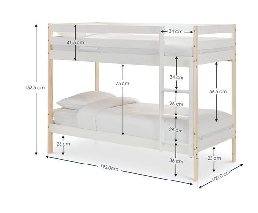Nova Bunk Bed - Two Tone