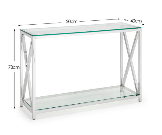 Miami Console Table - Silver