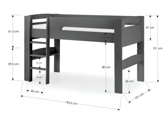 Pluto Midsleeper Anthracite & Blue Tent
