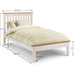 Salerno 90cm Single Bed - Two Tone