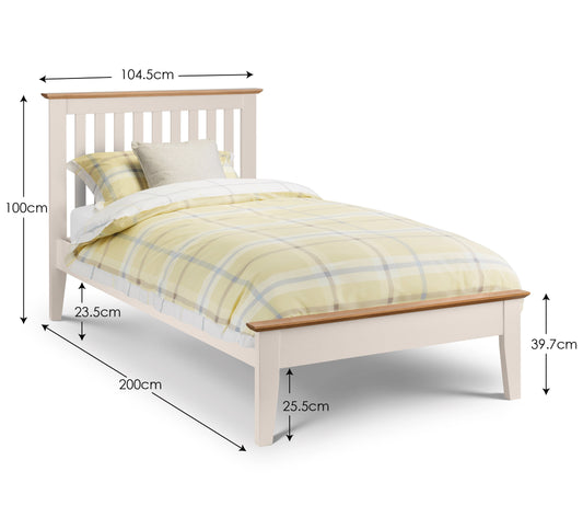 Salerno 90cm Single Bed - Two Tone