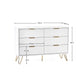Murano 6 Drawer Chest - Matt White
