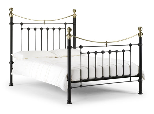 Victoria 135cm Double Bed - Satin Black