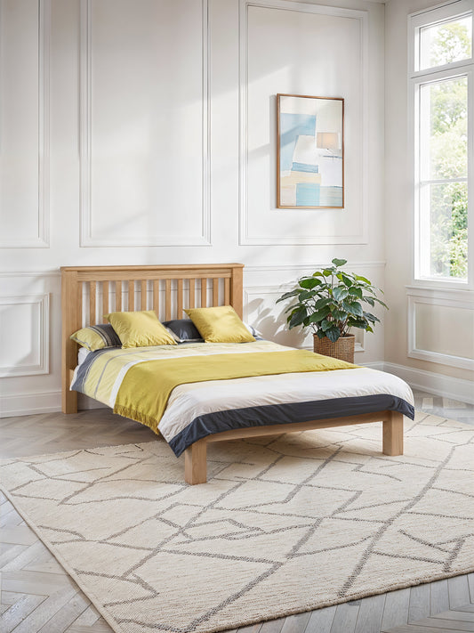 Amsterdam Oak Low Footend 135cm Double Bed