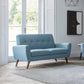 Monza 2 Seater Compact Retro Sofa - Blue