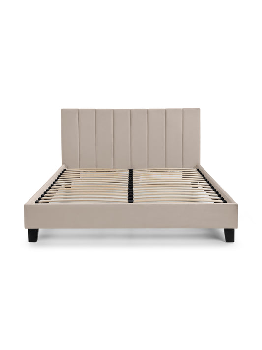 Rosa Cream Velvet Upholstered 150cm King Bed
