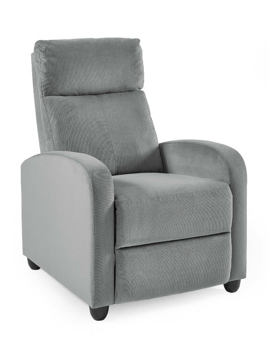 Vivo Grey Chenille Reclining Arm Chair
