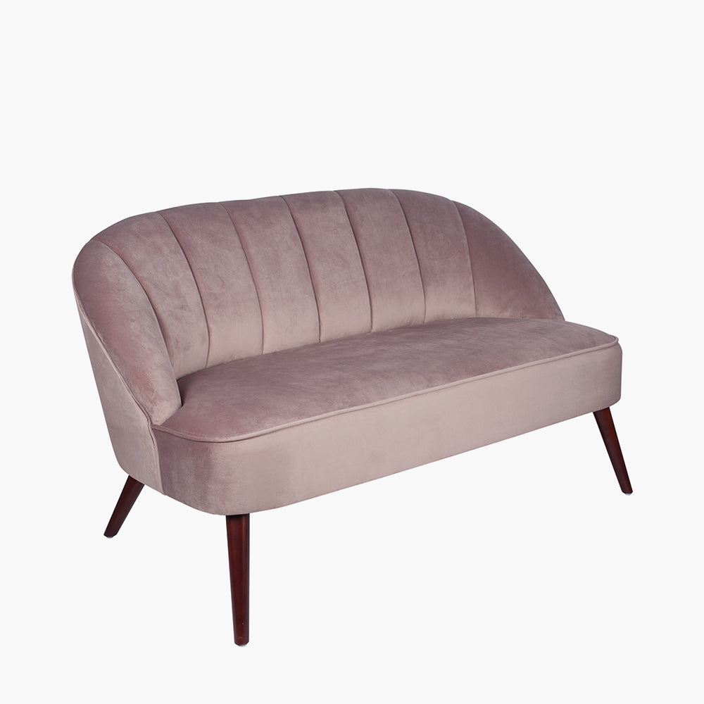 Portofino Velvet Sofa with Walnut Effect Legs