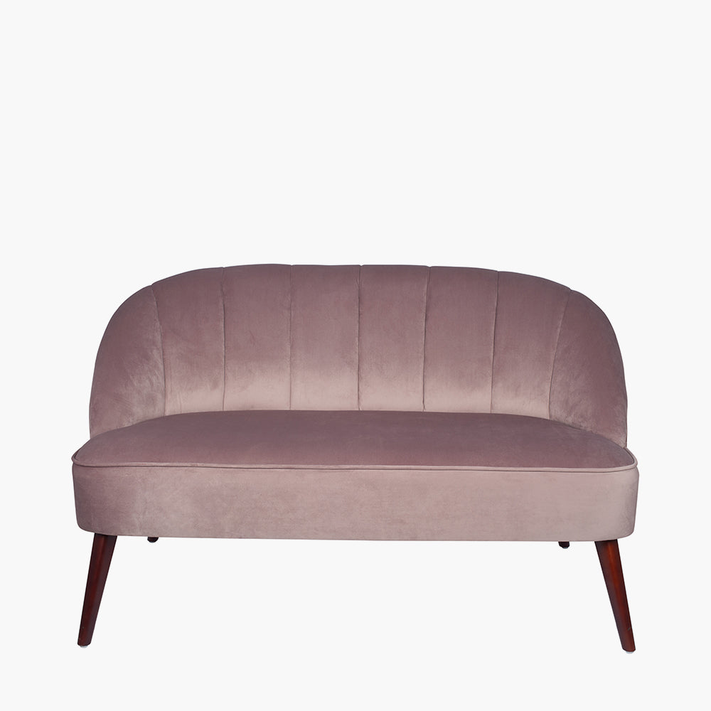 Portofino Velvet Sofa with Walnut Effect Legs