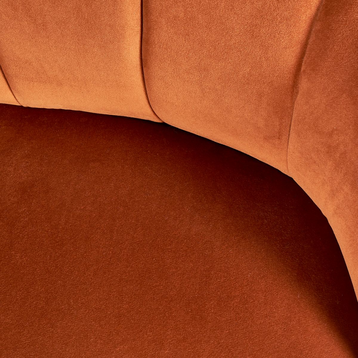 Portofino Tobacco Velvet Sofa with Walnut Effect Legs