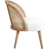 Genoa Bouclé and Natural French Cane Chair