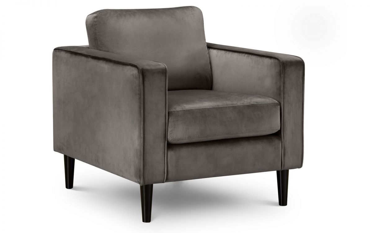 Hayward Velvet Armchair - Grey