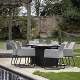 Elba 6 Seater Dining Set with Fire Pit Table