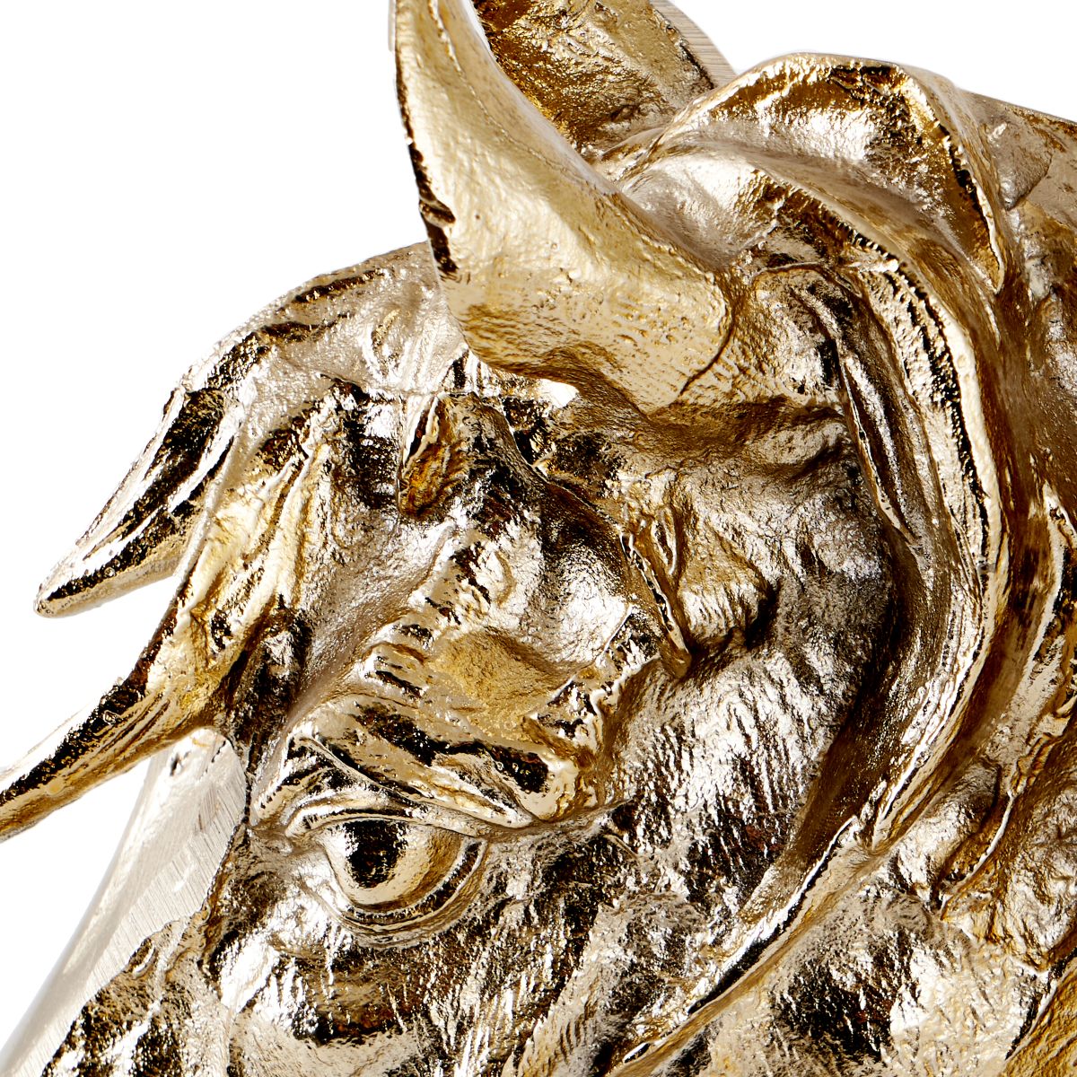 Shiny Gold Horse Head Ornament