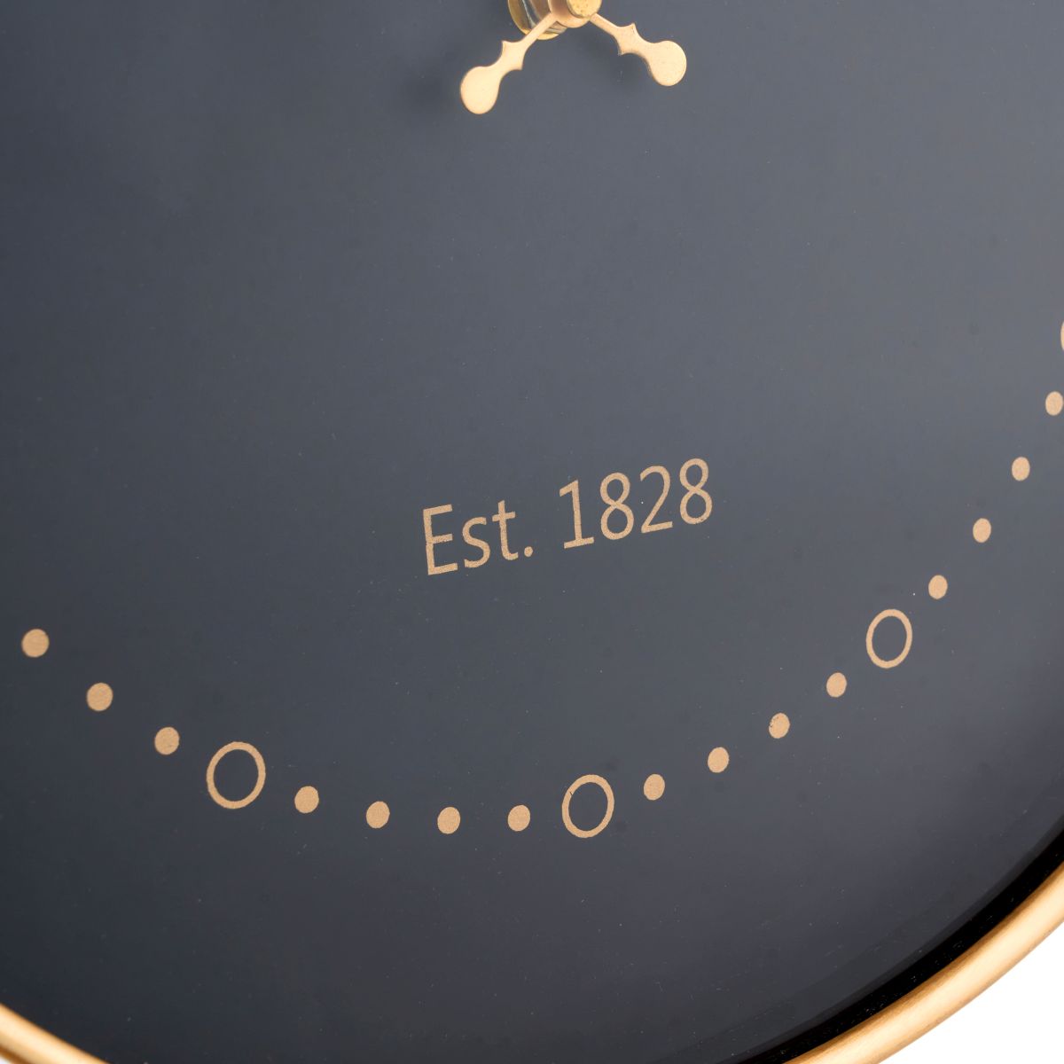 Black Wall Clock with Antique Brass Frame