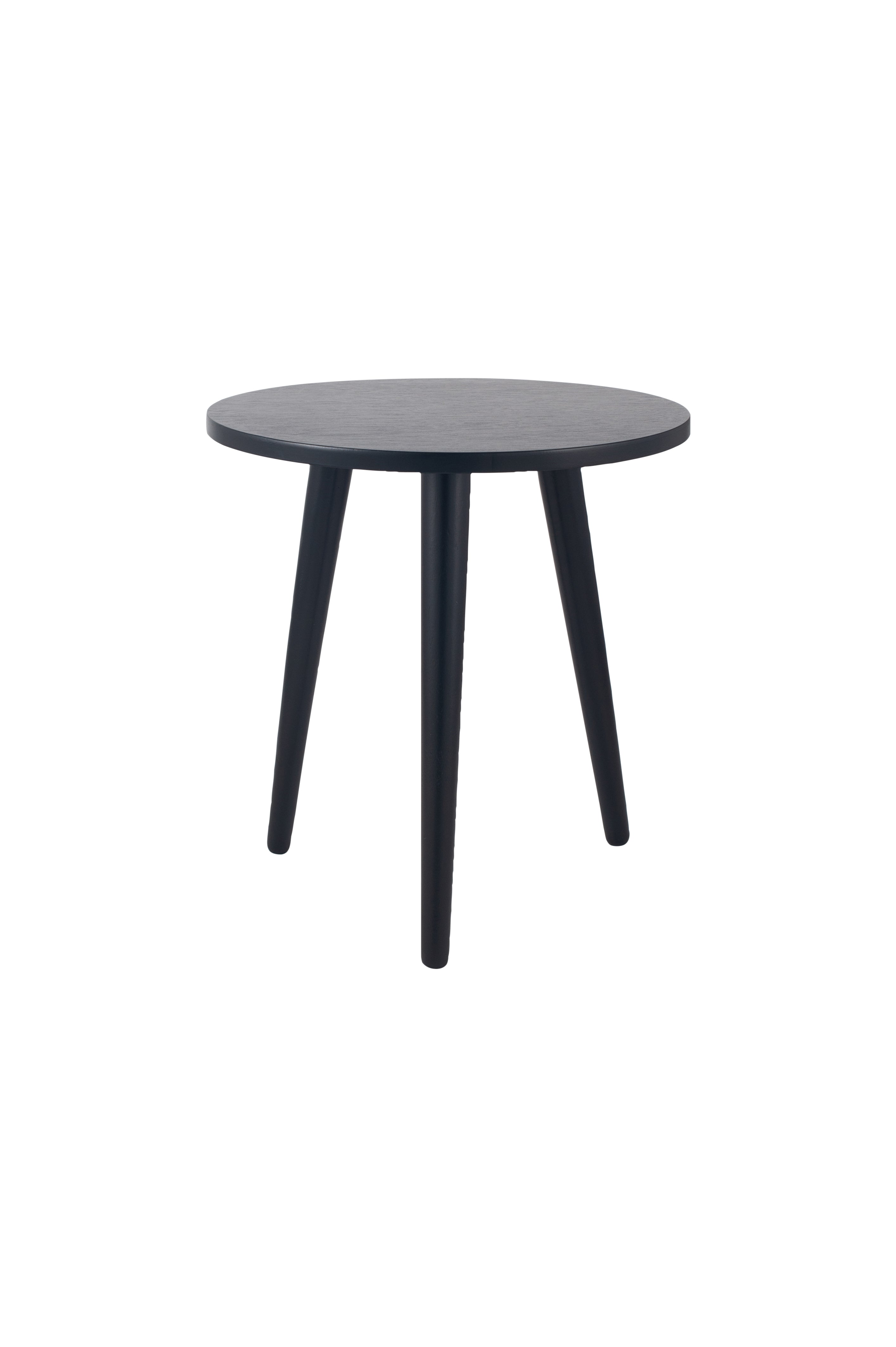 Chelmsford Satin Black Pine Wood Round Side Table K/D