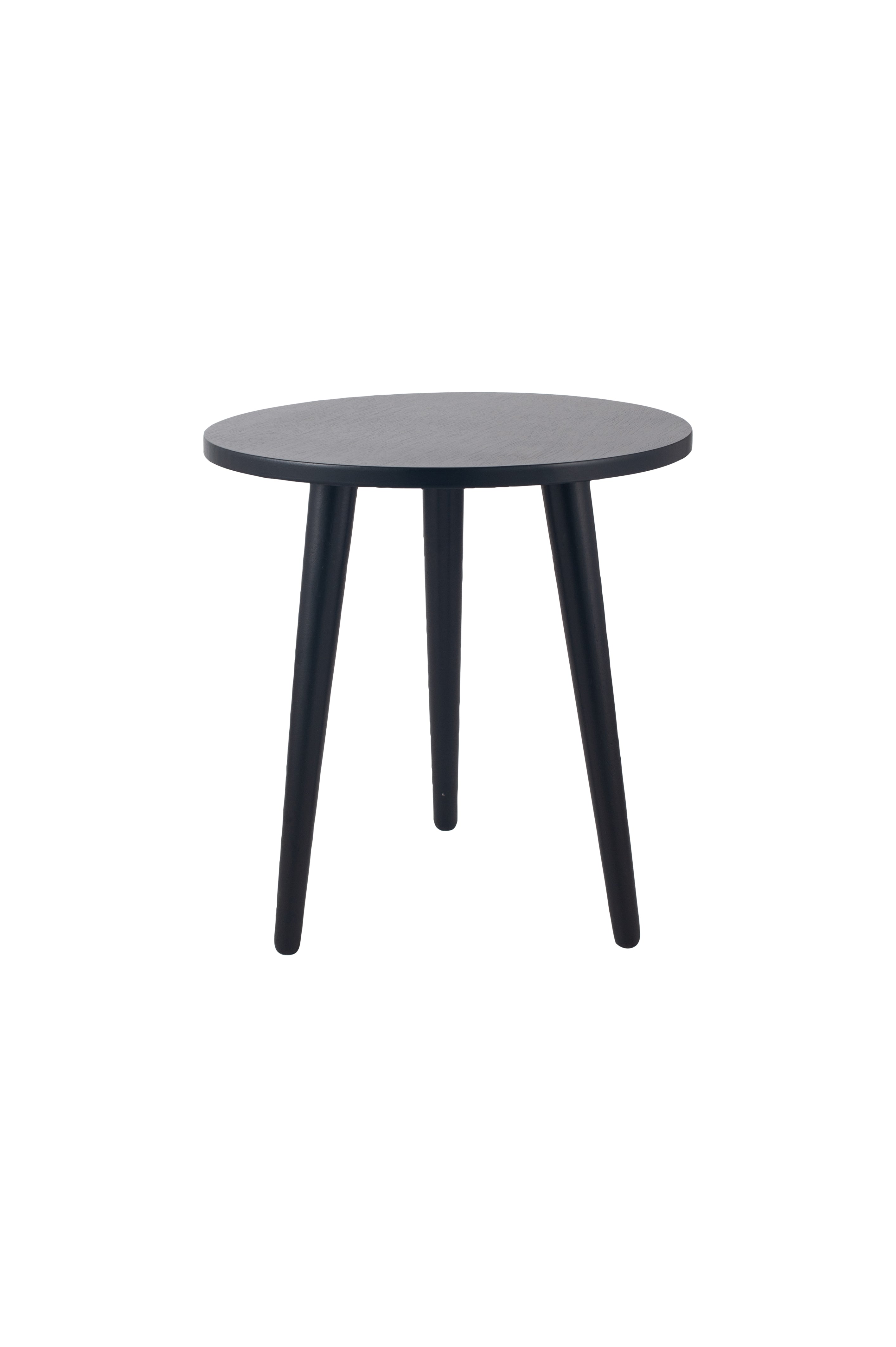 Chelmsford Satin Black Pine Wood Round Side Table K/D