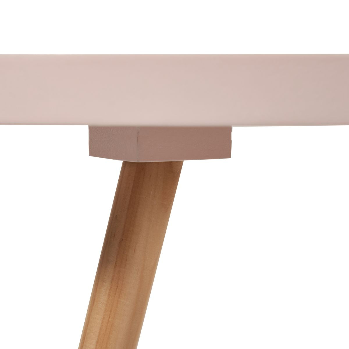 Clarice Blush MDF and Natural Pine Wood Teardrop Side Table K/D