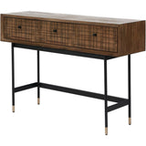 Arte Acacia Wood 3 Drawer Console Table
