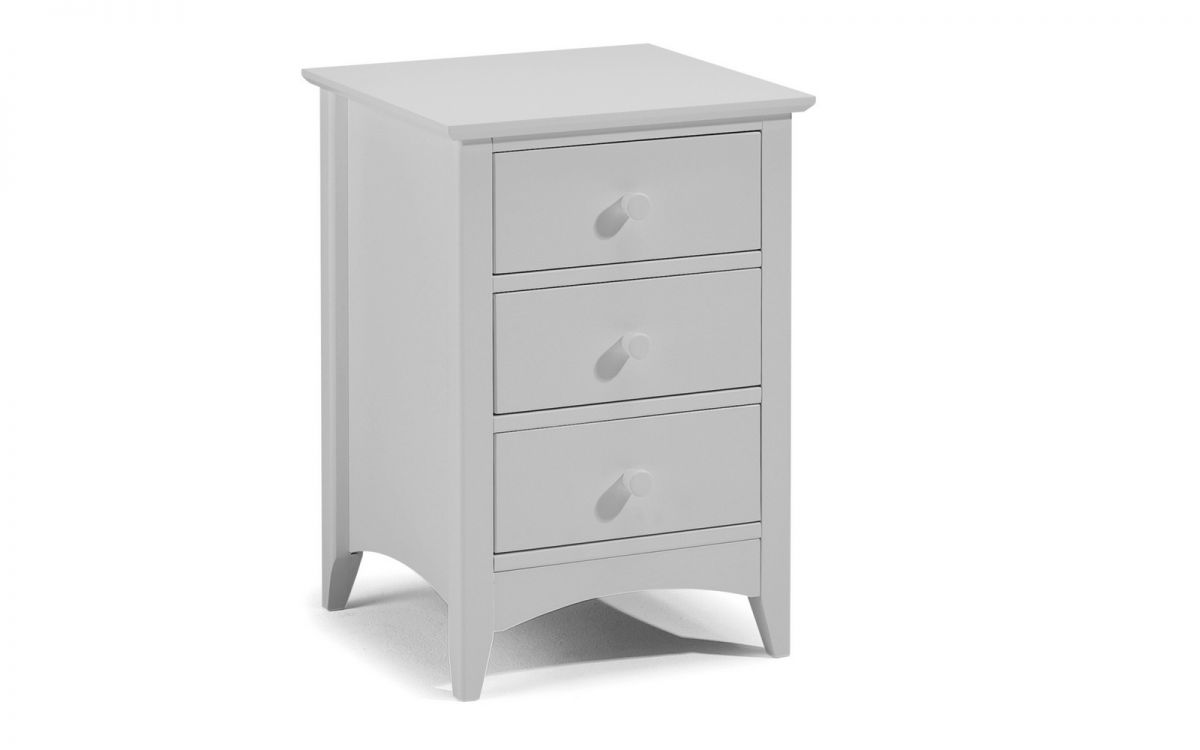 Cameo 3 Drawer Bedside - Dove Grey