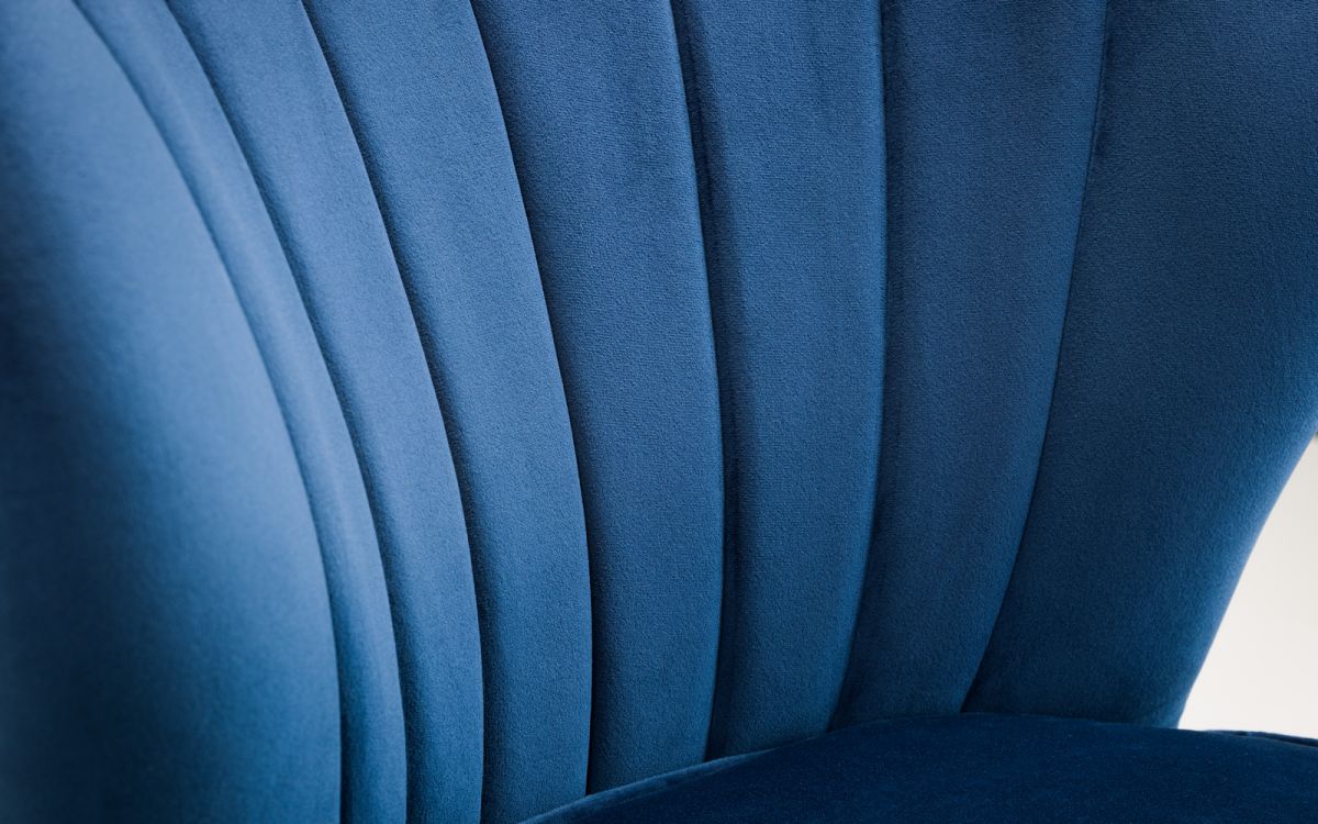 Coco Velvet Accent Chair - Blue