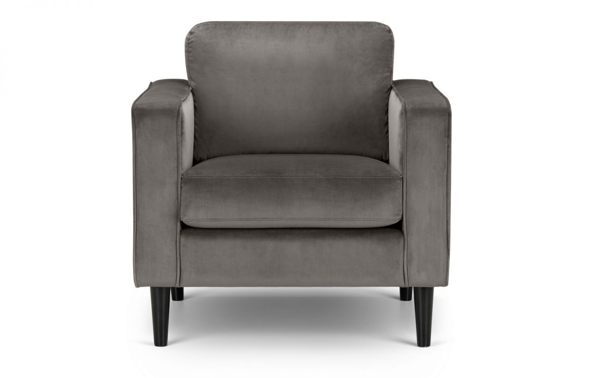 Hayward Velvet Armchair - Grey