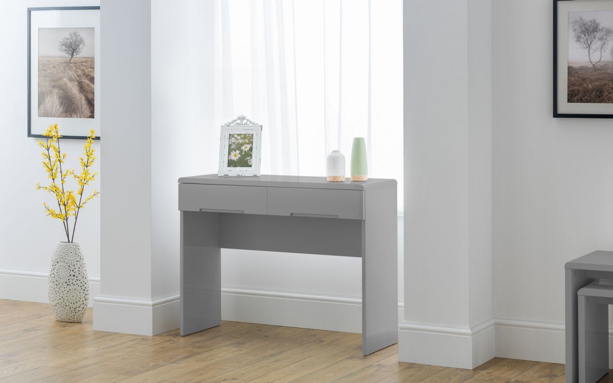 Manhattan Dressing Table With 2 Drawers - Grey