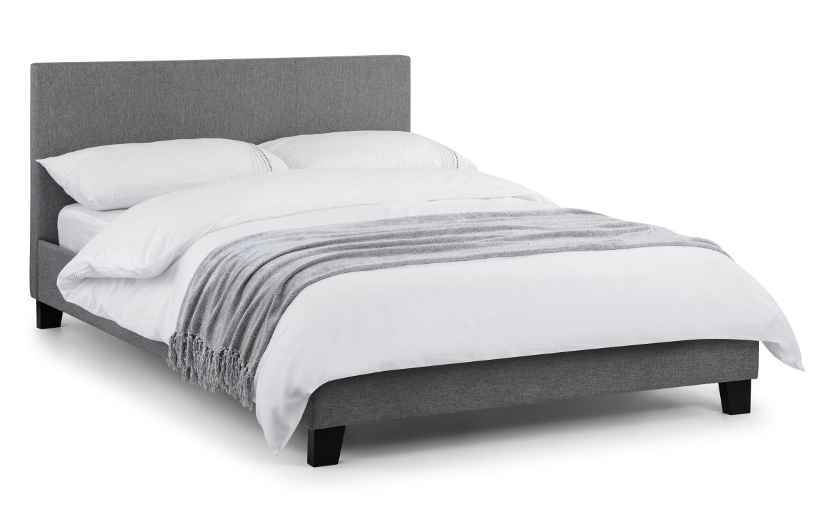 Rialto Light Grey Linen Bed 135cm (Double)