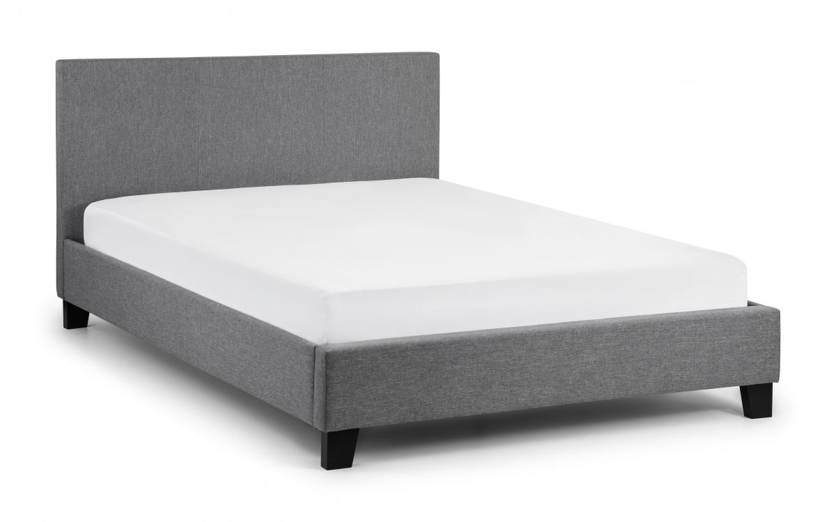Rialto Light Grey Linen Bed 135cm (Double)