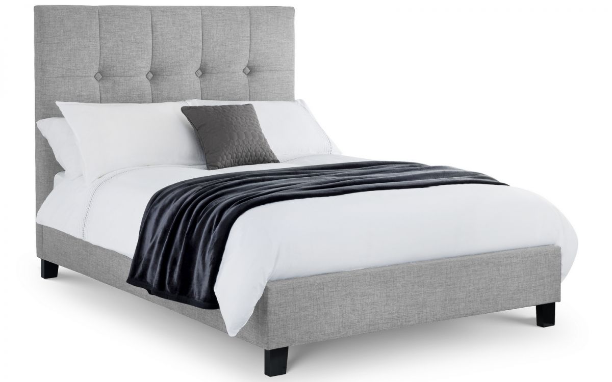 Sorrento High Headboard Bed 180cm (Super King) - Light Grey